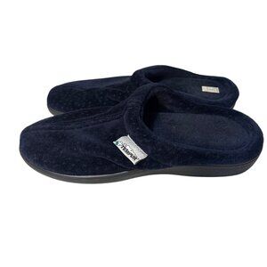Tempur-Pedic Navy Memory Foam Womens Slippers Size S 6-7 Comfortable Indoor Hous